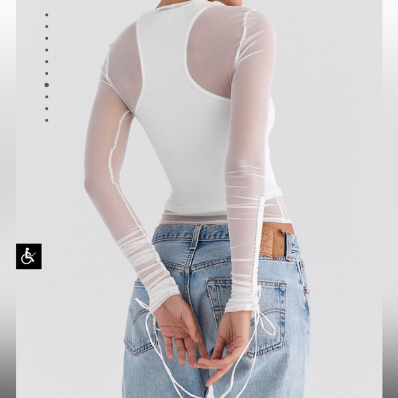 Mistress Rocks Off White Layered Top - Picture 2 of 5